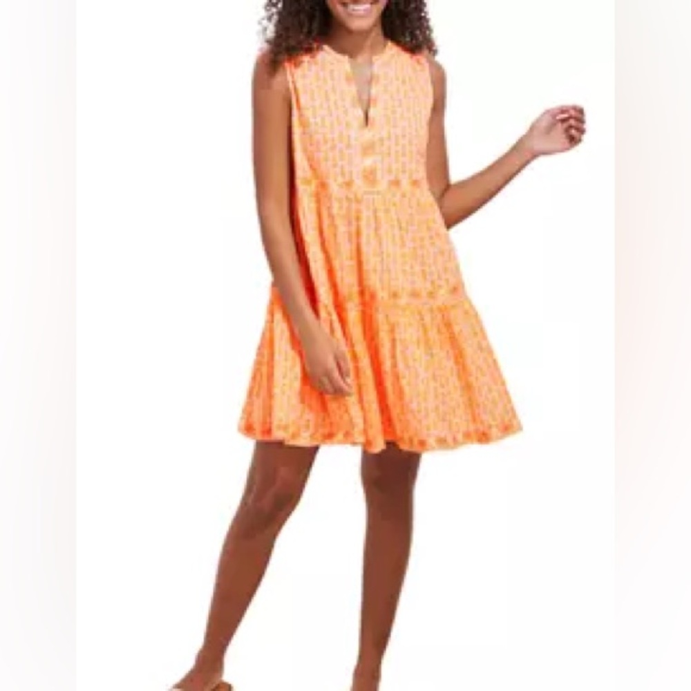Vineyard Vines pineapple tiered swing dress size small EUC - Picture 4 of 15